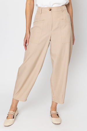Carraig Donn Barrel Leg Trousers in Beige