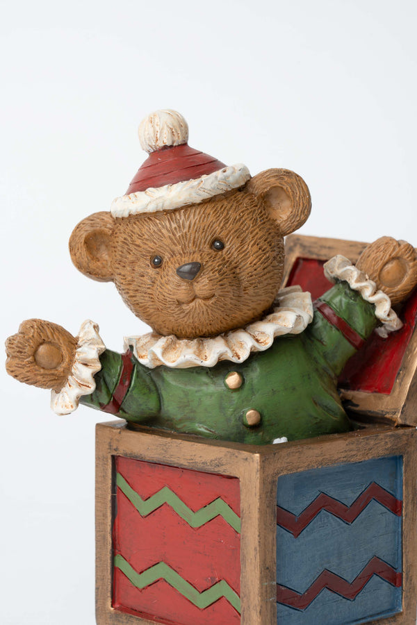 Carraig Donn Bear Jack In The Box Christmas Decoration