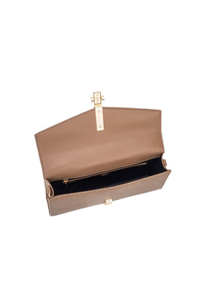 Carraig Donn Beige Faux Leather Baguette Clutch Bag