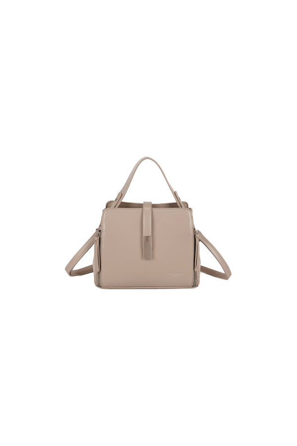 Carraig Donn Beige Faux Leather Metal Detail Top Handle Tote Bag