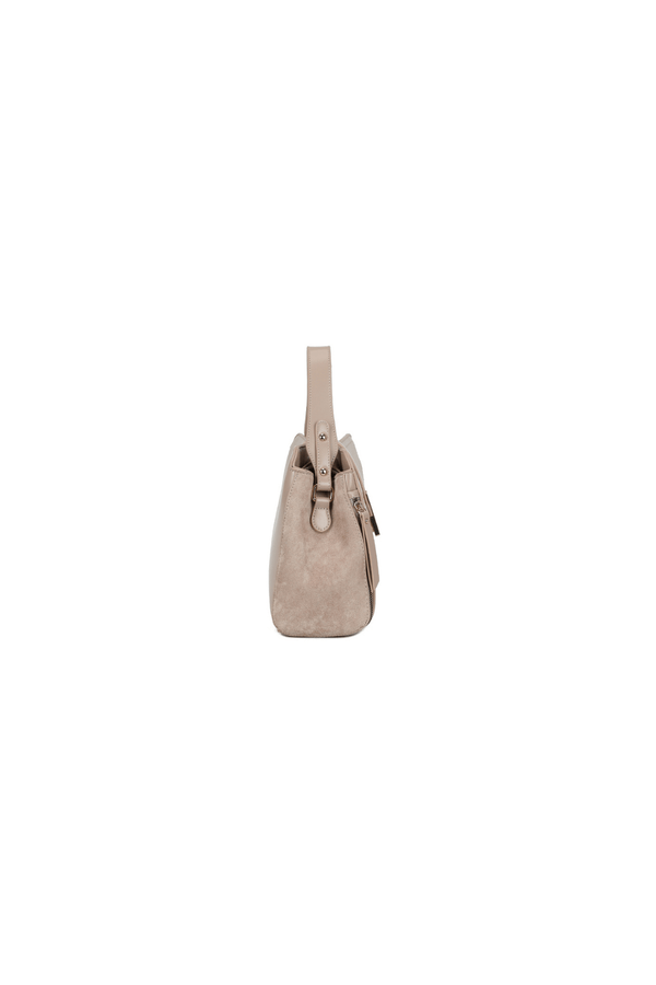 Carraig Donn Beige Faux Leather Metal Detail Top Handle Tote Bag