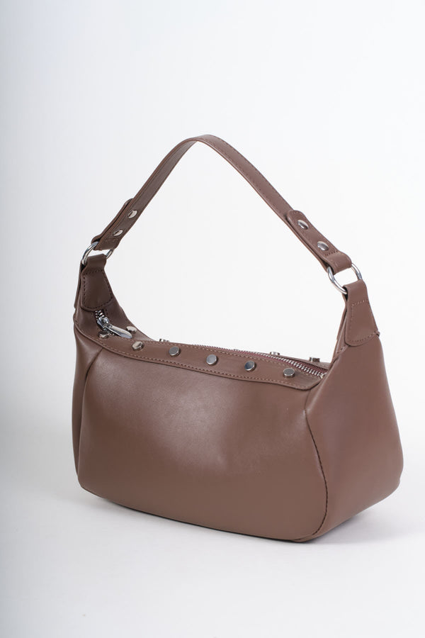 Carraig Donn Beige Faux Leather Stud Detail Shoulder Bag
