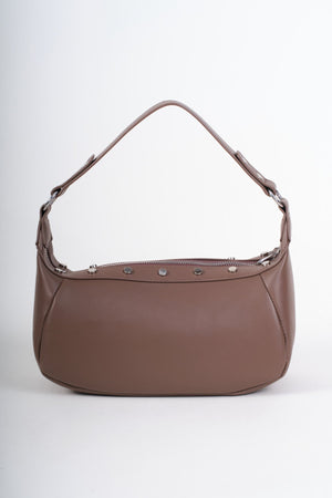 Carraig Donn Beige Faux Leather Stud Detail Shoulder Bag