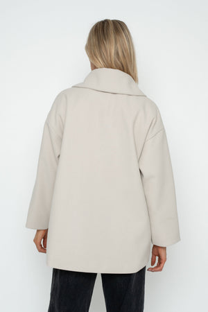 Carraig Donn Beige Hooded Badge Detail Pocket Jacket