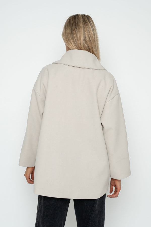 Carraig Donn Beige Hooded Badge Detail Pocket Jacket