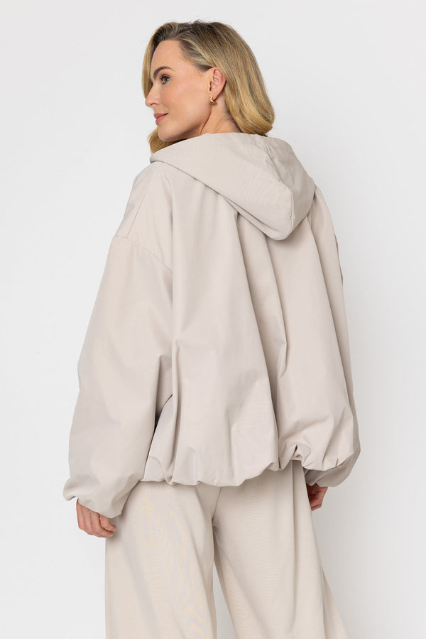 Carraig Donn Beige Hooded Zip Jacket