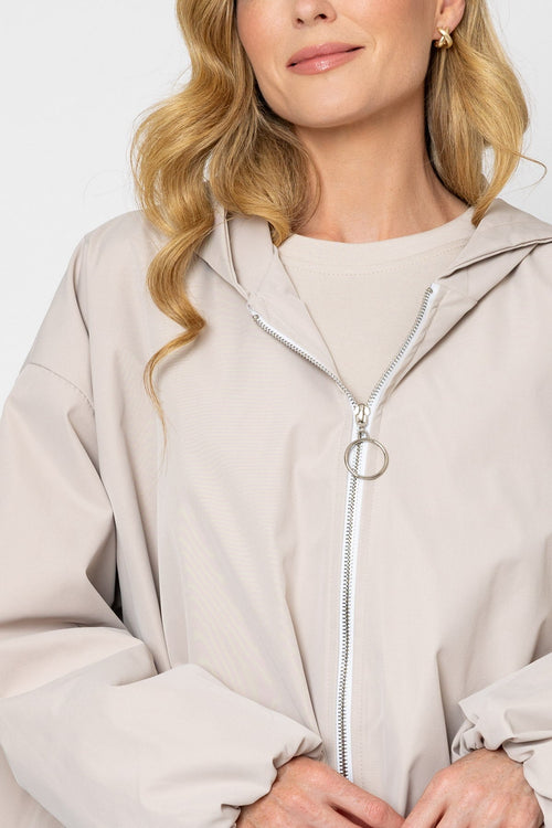 Carraig Donn Beige Hooded Zip Jacket