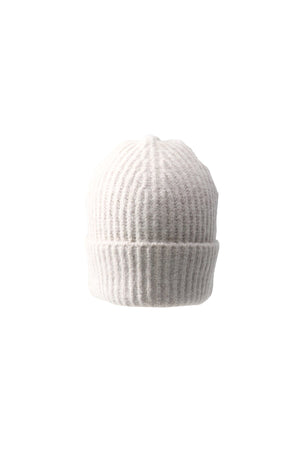 Carraig Donn Beige Knit Ribbed Beanie Hat