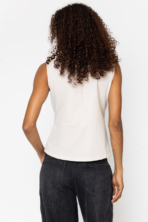 Carraig Donn Beige Pleat Detail Waistcoat