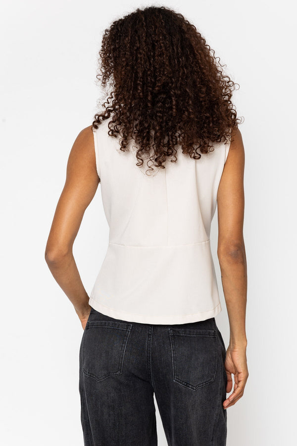 Carraig Donn Beige Pleat Detail Waistcoat