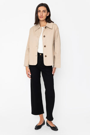 Carraig Donn Beige Pure Cotton Short Car Jacket