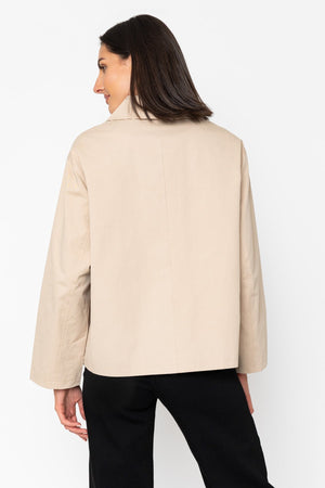 Carraig Donn Beige Pure Cotton Short Car Jacket