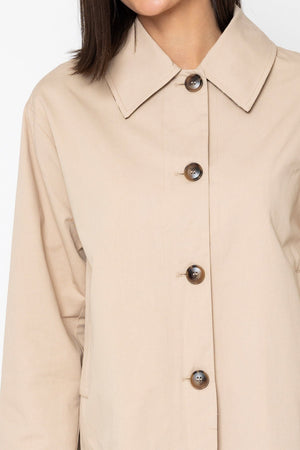 Carraig Donn Beige Pure Cotton Short Car Jacket
