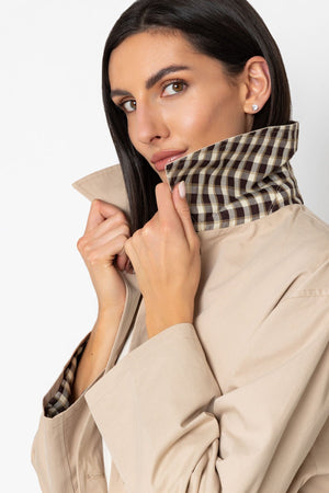 Carraig Donn Beige Pure Cotton Short Car Jacket