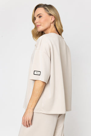 Carraig Donn Beige Soft Touch Short Sleeve Top