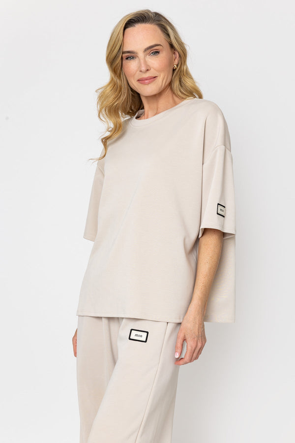 Carraig Donn Beige Soft Touch Short Sleeve Top
