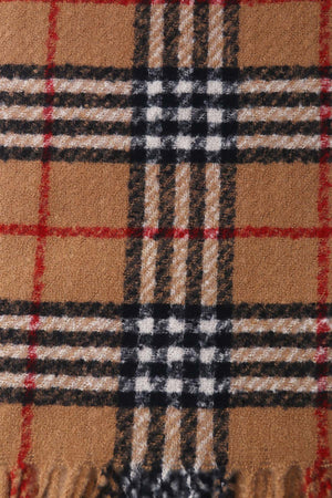 Carraig Donn Beige Tartan Print Scarf