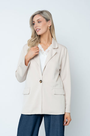 Carraig Donn Beige Viscose Blend Blazer