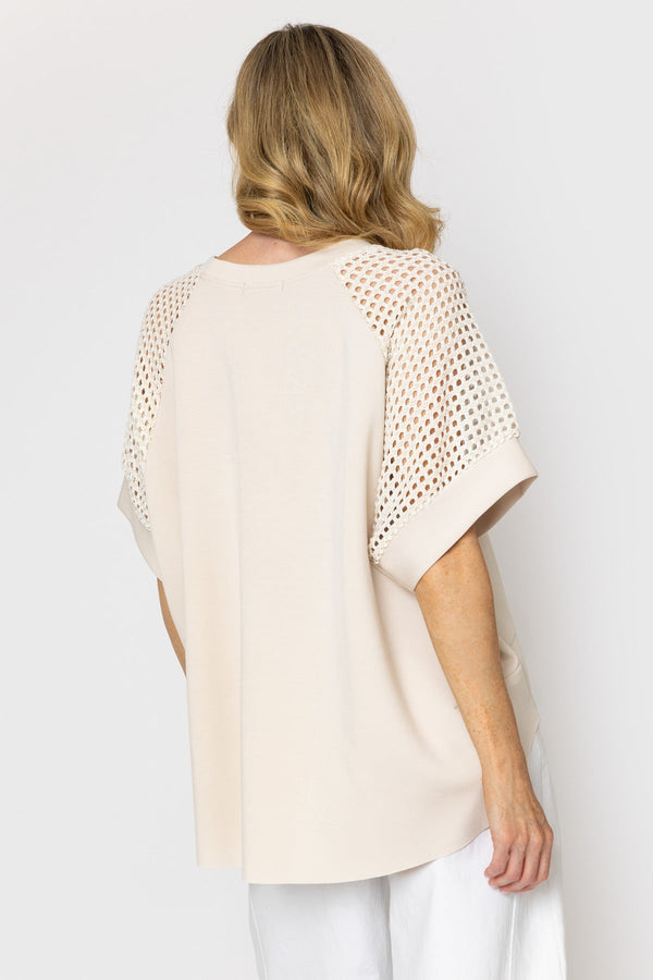 Carraig Donn Beige Viscose Blend T-Shirt