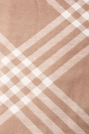 Carraig Donn Beige & White Plaid Viscose Scarf
