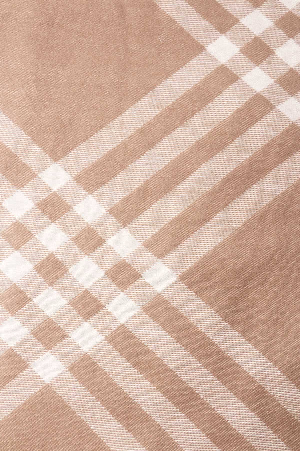 Carraig Donn Beige & White Plaid Viscose Scarf