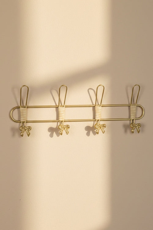 Bella Gold Iron W50cm Bow Coat Hook