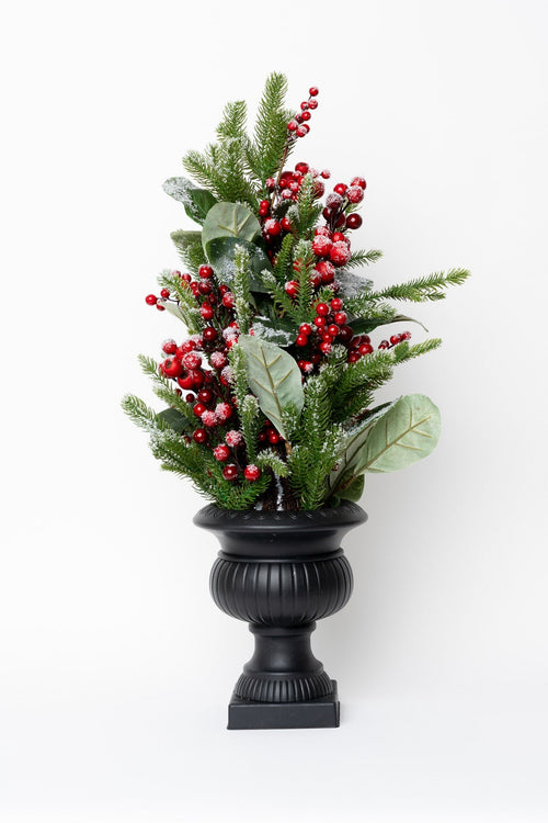Red Berry & Holly Christmas Topiary
