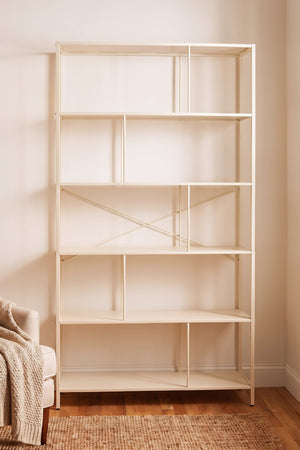 Carraig Donn Betty Cream Iron H180cm Bookshelf
