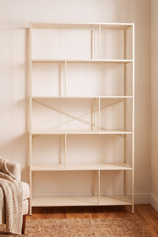 Carraig Donn Betty Cream Iron H180cm Bookshelf
