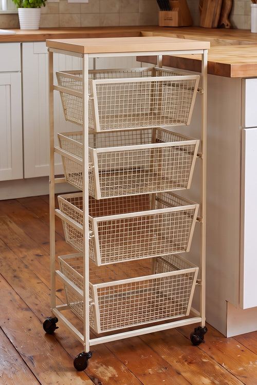 Betty Cream Iron H88cm Kitchen Rack