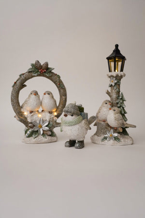 Carraig Donn Birds At Lamp Post Light Up Christmas Decoration