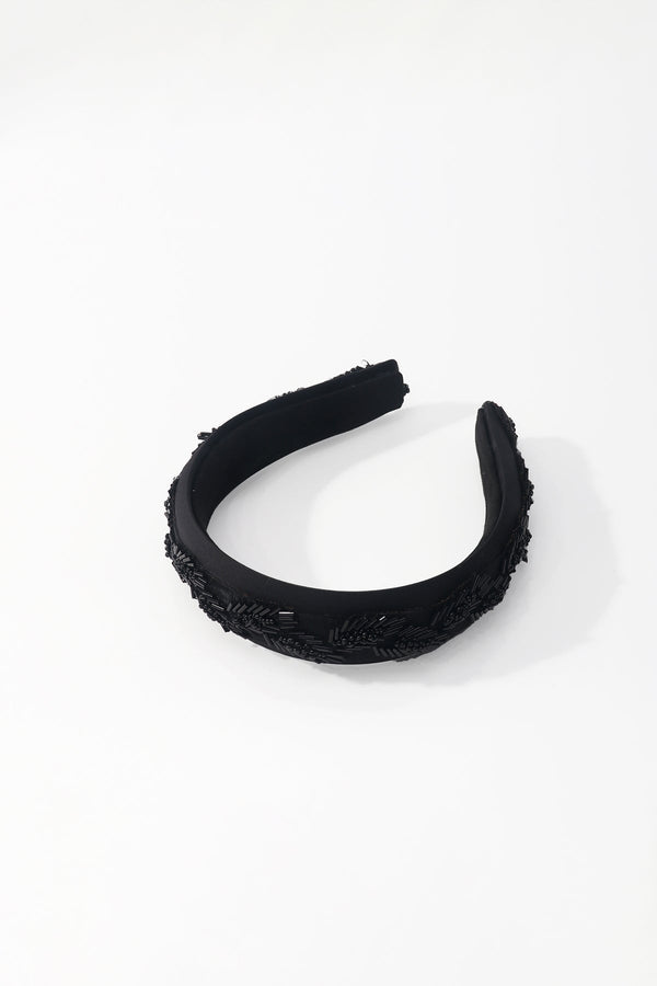 Carraig Donn Black Bead Embellished Hairband