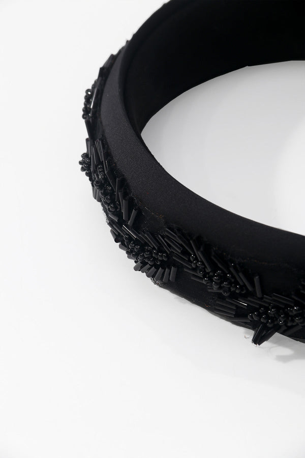 Carraig Donn Black Bead Embellished Hairband