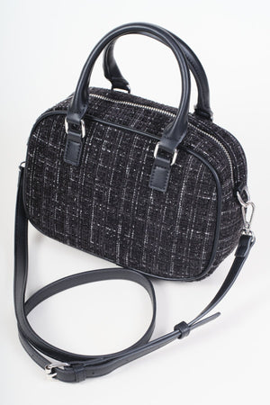 Carraig Donn Black Bouclé Grab Handle Crossbody Bag