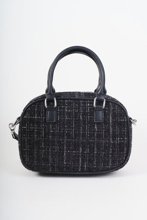 Carraig Donn Black Bouclé Grab Handle Crossbody Bag