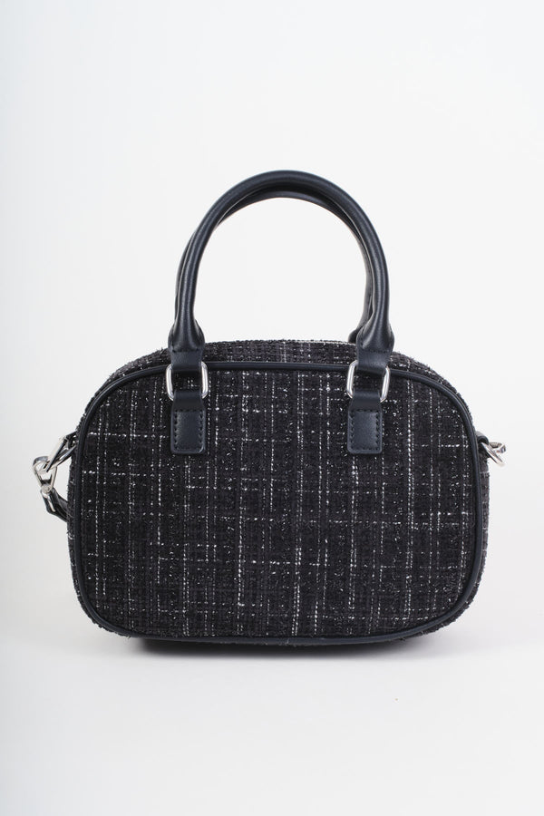 Carraig Donn Black Bouclé Grab Handle Crossbody Bag