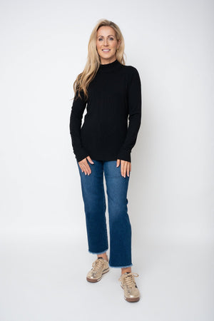 Carraig Donn Black Cashmere Blend Turtleneck Knit Jumper