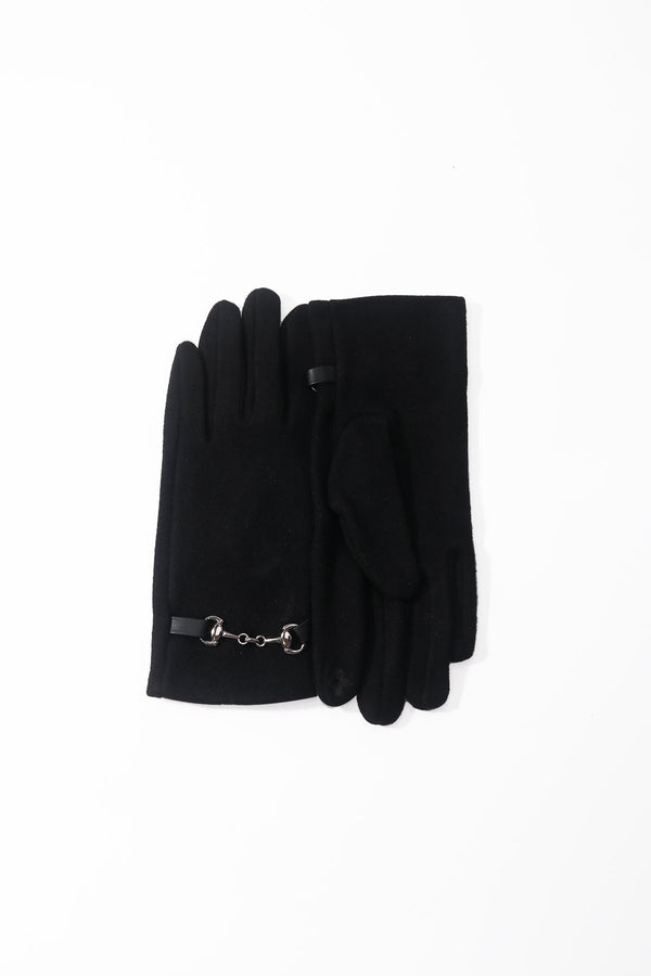 Carraig Donn Black Equestrian Detail Gloves