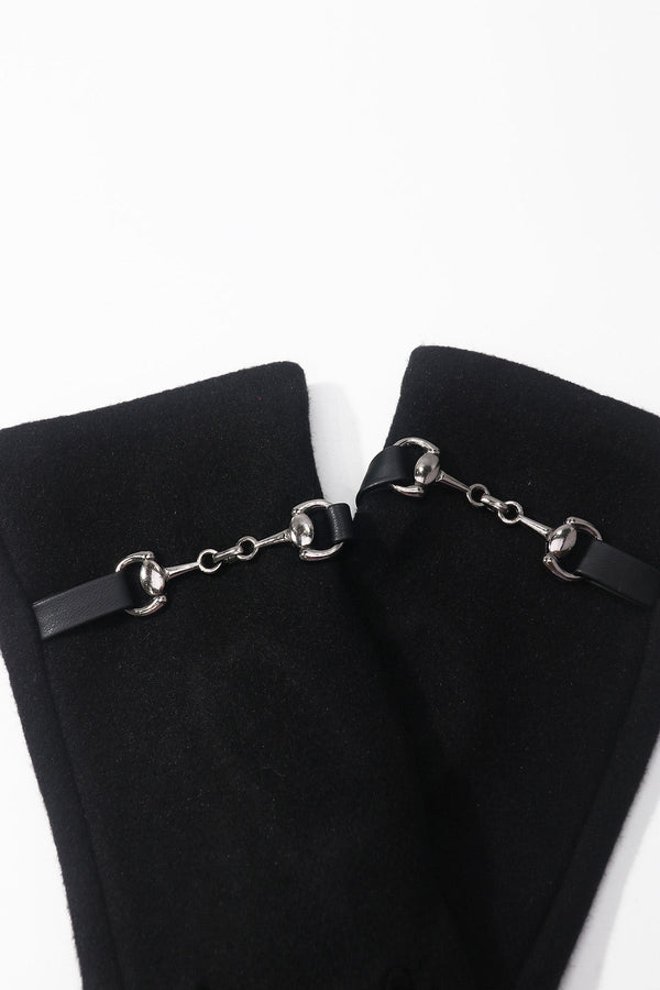 Carraig Donn Black Equestrian Detail Gloves
