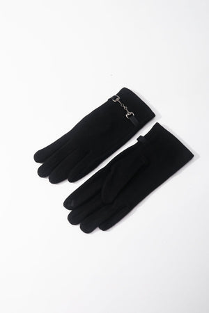 Carraig Donn Black Equestrian Detail Gloves
