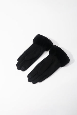 Carraig Donn Black Faux Fur Trim Glove