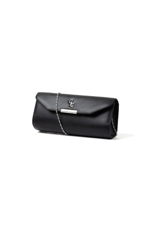 Carraig Donn Black Faux Leather Envelope Clutch Bag