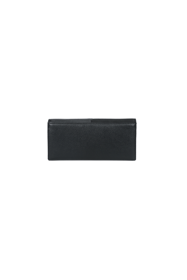 Carraig Donn Black Faux Leather Large Flap Over Purse