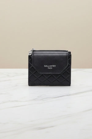 Carraig Donn Black Faux Leather Quilted Small Purse