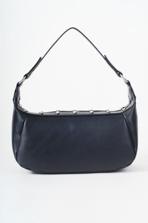 Carraig Donn Black Faux Leather Stud Detail Shoulder Bag