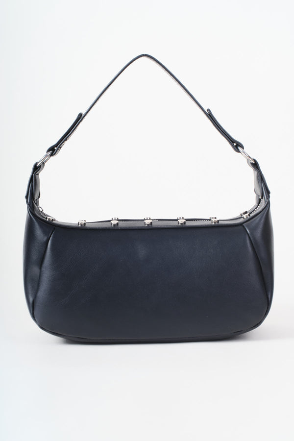 Carraig Donn Black Faux Leather Stud Detail Shoulder Bag