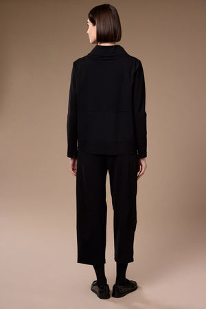 Carraig Donn Black Jacquard Long Sleeved Top