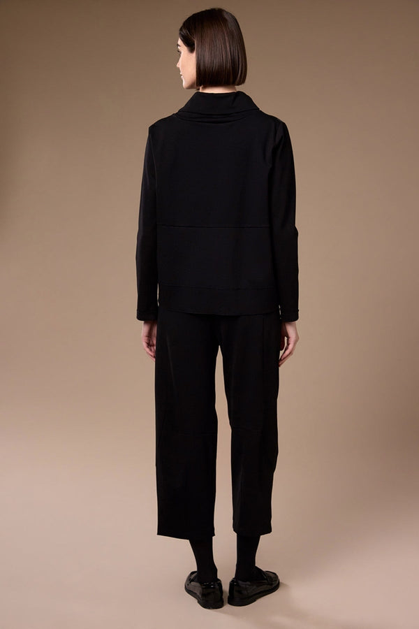 Carraig Donn Black Jacquard Long Sleeved Top