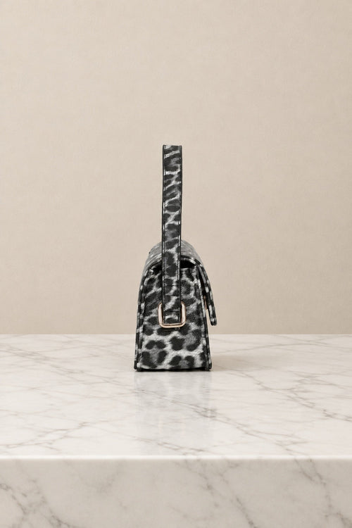 Carraig Donn Black Leopard Print Top Handle Crossbody Bag