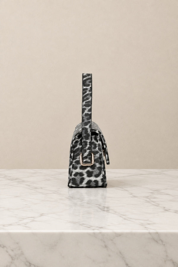 Carraig Donn Black Leopard Print Top Handle Crossbody Bag